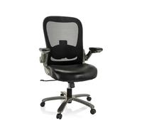 hjh OFFICE 691000 Chaise pivotante Instructor T I Chaise de Bureau pouvant Supporter jusqu'à 220 kg, Chaise de Bureau Lourde, Similicuir/Maille, Noir/Titane