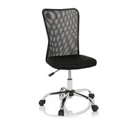 hjh OFFICE 691015 Chaise Pivotante pour Enfants KIDDY Net I Tissu Maille, Hauteur Réglable, Dossier Ergonomique, Noir