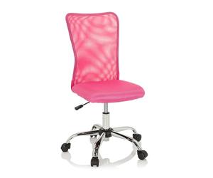 hjh OFFICE 691017 Chaise Pivotante pour Enfants KIDDY Net I Tissu Maille, Hauteur Réglable, Dossier Ergonomique, Rose