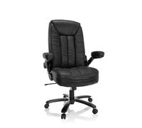 hjh OFFICE 691021 XXL Siège Bureau Instructor III Cuir Noir Fauteuil de Direction, Capacité de Charge 220kg, Confortable
