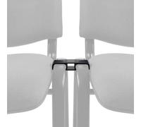 hjh OFFICE 704099 Connecteur de rangée Connect Plastique Noir Clips pour chaises visiteurs, Lot de 10