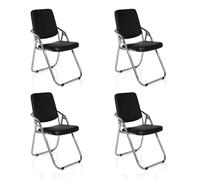 hjh OFFICE 706301 visiteurs Chaise de conférence, Imitation Cuir, Noir, 40 x 48 x 91 cm