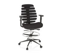 Chaise de bureau / siège pivotant ERGO LINE II WORK tissu noir