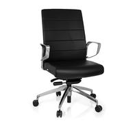hjh OFFICE 720057 Chaise de Bureau Professionnelle Provider Similicuir Noir, Chaise pivotante à Haut Dossier