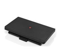 hjh OFFICE 721040 Repose-Pieds PIEDINO Stripe Pro, inclinable réglable en Hauteur, Noir