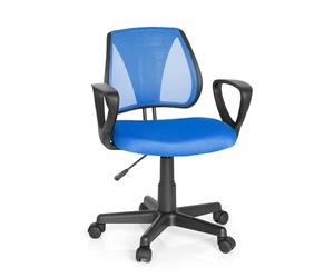 hjh OFFICE 725100 Chaise de Bureau pivotante pour Enfant KIDDY CD Dossier réglable en Hauteur, Tissu Maille Bleu