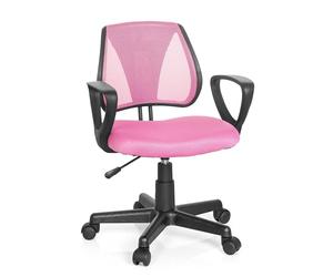 hjh OFFICE 725104 Chaise de Bureau pivotante pour Enfant KIDDY CD Dossier réglable en Hauteur, Tissu Maille Pink