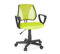 hjh OFFICE 725108 Chaise de Bureau pivotante pour Enfant KIDDY CD Dossier réglable en Hauteur, Tissu Maille Vert