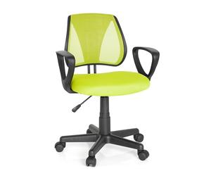 hjh OFFICE 725108 Chaise de Bureau pivotante pour Enfant KIDDY CD Dossier réglable en Hauteur, Tissu Maille Vert