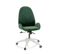 hjh OFFICE 729430 Siège de Bureau AVEA Velours Vert siège de Travail réglable en Hauteur avec Haut Dossier Ergonomique