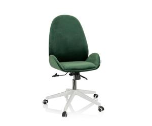 hjh OFFICE 729430 Siège de Bureau AVEA Velours Vert siège de Travail réglable en Hauteur avec Haut Dossier Ergonomique