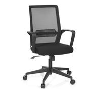 hjh OFFICE 732030 Chaise de Bureau Preston Tissu Noir Home-Office Chaise pivotante Ergonomique avec Soutien Lombaire
