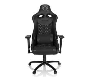 hjh OFFICE 734231 Chaise de Gaming GAMEBREAKER SX 04 Tissu/Cuir synthétique Noir, Fauteuil de Bureau Pivotant, avec Coussin et Dossier inclinable