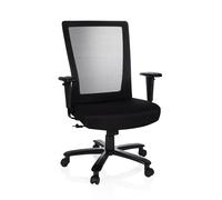 Chaise de bureau / chaise pivotante XXL EXTENDER tissu maille / tissu noir hjh OFFICE Noir G