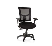 hjh OFFICE 760006 Chaise de Bureau Impact Pro Tissu résille Noir Chaise pivotante avec Dossier réglable