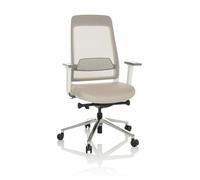 hjh OFFICE 790023 Chair, Tissu/Maille, Beige/Gris, Oversized