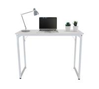 hjh OFFICE 821000 Bureau 100x50 cm WORKSPACE I Blanc Table d'ordinateur PC jusqu'à 200kg, Robuste & Facile d'entretien