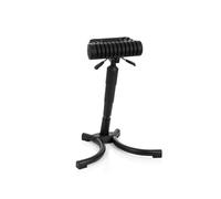 hjh OFFICE 830025 Tabouret Assis-Debout/Tabouret de Travail Top Work 33 Similicuir Noir Mousse Métal