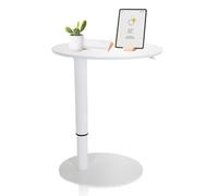 hjh OFFICE 830055 Table Haute réglable en Hauteur Stand III Blanc Table d'appoint pupitre avec vérin à gaz, Hauteur jusqu'à 104,5 cm