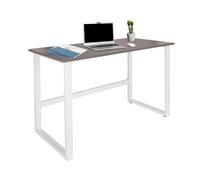 hjh OFFICE 830077 Bureau 120x60cm WORKSPACE Light I Gris/Blanc Bureau d’Ordinateur étroit avec Structure en Acier