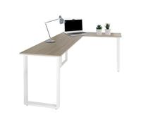 Bureau droit HJH Office Bureau WORKSPACE BASIC I 165 x 120 cm Gris/Blanc
