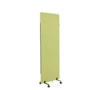 hjh OFFICE 891005 Cloison de Séparation Acoustique Mobiles FLEXMIUT 177 x 60 cm, Panneau Central avec roulettes et Patins, Tissu Vert