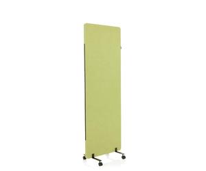 hjh OFFICE 891005 Cloison de Séparation Acoustique Mobiles FLEXMIUT 177 x 60 cm, Panneau Central avec roulettes et Patins, Tissu Vert