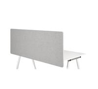 hjh OFFICE 891010 Paravent Acoustique pour Bureau FLEXMIUT D 62 x 180 cm, Panneau de séparation, Cloison, Tissu Gris Clair