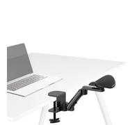 hjh OFFICE Accoudoir Ergonomique RELEX RT1 Accoudoir rembourré à Mouvement Libre pour Table pupitre, Accessoires de Bureau, Noir