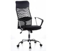 hjh OFFICE 621100 Chaise de Bureau Aria High résille/Cuir synthétique Noir Chaise pivotante, Chaise PC, Dossier Haut