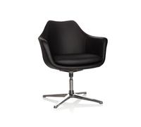 Chaise de bureau / chaise lounge ARTEMIA simili cuir noir