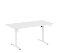 hjh OFFICE Bureau électrique réglable en hauteur 120 x 60 cm Blanc | Bureau assis debout pour bureau, bureau et jeu