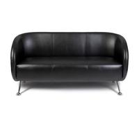 Canapé lounge / canapé club ST. LUCIA simili cuir 3 places noir hjh OFFICE Noir G