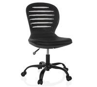 hjh OFFICE Chaise de Bureau Design CASLA Home-Office Chaise pivotante, Forme Ergonomique, Chaise de Bureau sans accoudoirs, Montage Facile, Noir