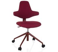 hjh OFFICE Chaise de bureau PALIANO – Dossier croisé flexible, réglage hauteur d'assise, Rouge