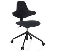 hjh OFFICE Chaise de Bureau Design, Ergonomique PALIANO Chaise de Travail avec Dossier croisé Flexible et réglage de la Hauteur d'assise, Noir