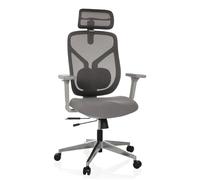 HJH Office Chaise de bureau CASSILIS W – Ergonomique, résille, support lombaire, gris