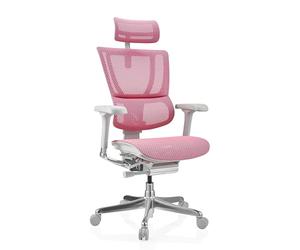 hjh OFFICE Chaise de Bureau Ergonomique ERGOHUMAN Slim G GEN2 Design Original, Utilisation 24h/24, Chaise pivotante avec Soutien Lombaire Flexible, Filet Rose