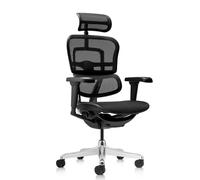 hjh OFFICE Chaise de Bureau Ergonomique ERGOHUMAN Ultra GEN2 Design Original, Fauteuil de Bureau avec Soutien Lombaire Flexible, Tissu tendu, Noir