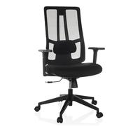 hjh OFFICE Chaise de Bureau Ergonomique TRAMORE Base Chaise pivotante avec Dossier réglable, Active au Niveau de la Respiration, Assise rembourrée, Noir