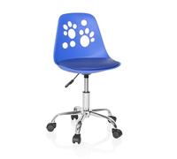 hjh OFFICE Chaise de Bureau pour Enfant Fancy I Fauteuil pivotant sans accoudoirs, Siège à roulettes avec Hauteur réglable, Bleu 742005