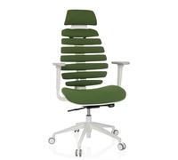 hjh OFFICE Chaise de Bureau Professionnelle Ergo Line W Chaise pivotante avec Dossier Ergonomique, Appui-lordose Inclus, Vert