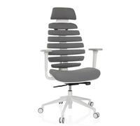 HJH Office Chaise de bureau ErgoLine W Pivotante Dossier ergonomique Appui-lordose inclus Gris foncé