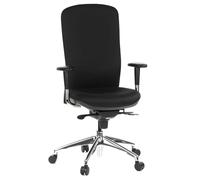 hjh OFFICE Chaise de Bureau Professionnelle High-Tech Tissu Noir Chaise pivotante Ergonomique, Profondeur d'assise réglable