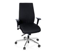 hjh OFFICE Chaise de Bureau Professionnelle Pro-TEC 250 Tissu Noir Chaise pivotante Ergonomique, Profondeur d'assise & accoudoirs réglables