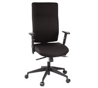 hjh OFFICE Chaise de Bureau Professionnelle Pro-TEC 300 Tissu Noir Fauteuil de Bureau Ergonomique, Dossier Haut, accoudoirs réglables