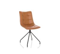 HJH OFFICE Chaise de salle à manger TARVISO PU Marron