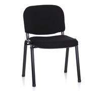 hjh OFFICE Chaise De Visiteur Empilable XT 600 Chaise de Conférence, Siège Confortables Peu Encombrant Bureau Salle de Réunion Espace de Réception, Tissu Noir