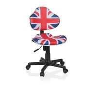 hjh OFFICE Chaise pivotante pour des Enfants KIDDY GTI-2 Tissu Bleu/Rouge/Blanc