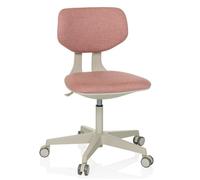 hjh OFFICE Chaise pivotante pour Enfants avec Dossier réglable en Hauteur Kid Classic Chaise de Bureau évolutive pour Enfants de 6 à 12 Ans, Rose